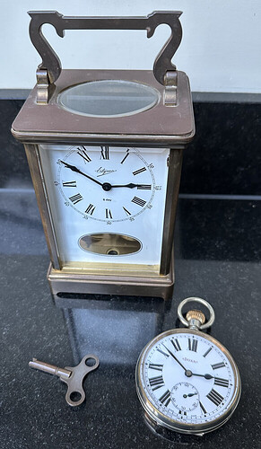 Chime Carriage Clock & Doxa Goliath Watch repaired 2024.jpg