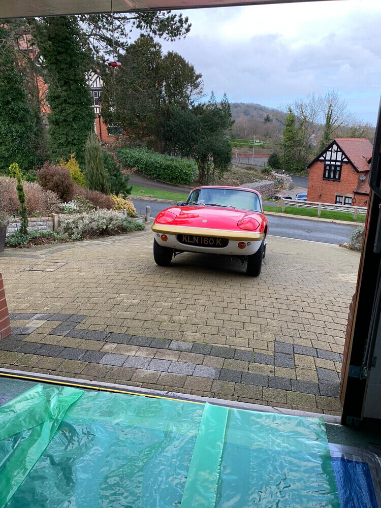 Restored Lotus Elan Sprint detail view