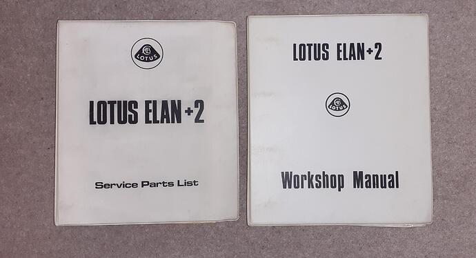 Lotus elan + 2 workshop manual and parts list for sale Now Sold