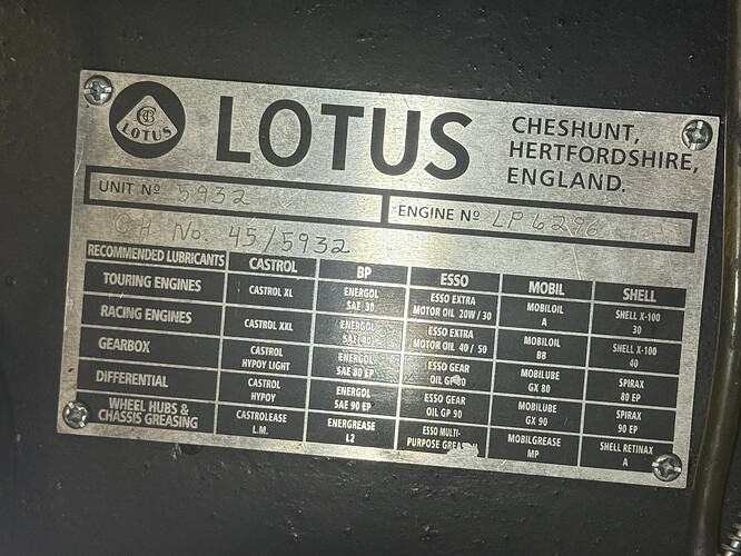 Reproduction Chassis plate
