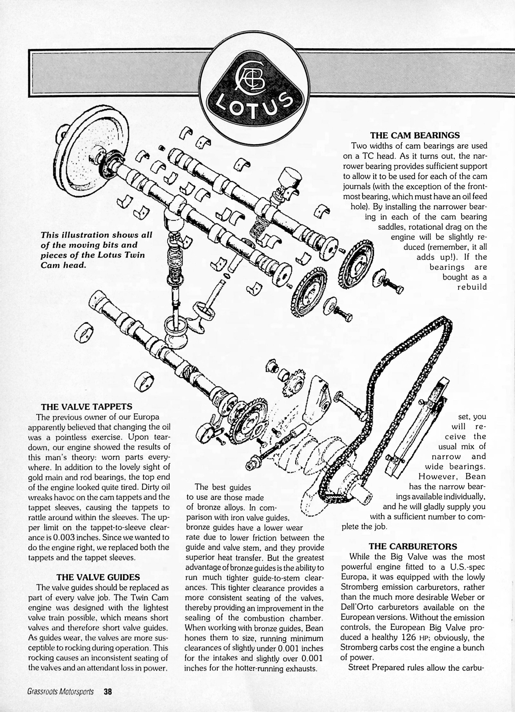 LOTUS TWIN CAM REBUILD - Part 2- The Top End - Magazine Articles